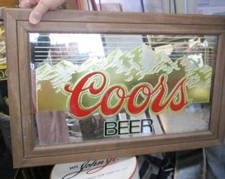 Coors Beer Framed Wall Mirror Advertising