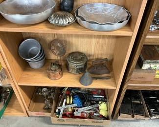 Planter Pots - Brass or Copper Oil Lamp - Metal Trinket Box - Metal Bell - Sad Iron