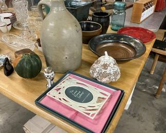 Assorted Pottery Items - Lenox Porcelain Frame