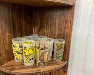 Assorted States Frosted Glass Tumblers