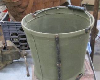 Canvas Milsurp Folding Bucket
