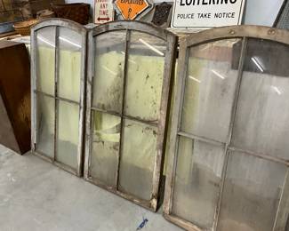 Vintage Arched 4 Pane Windows