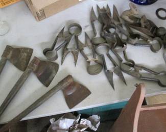 Axes & Vintage Sheep Shears Tool