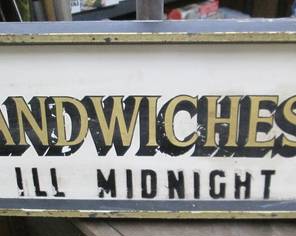 Sandwiches Till Midnight Wood Framed Sign