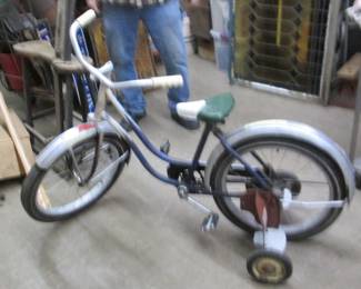 Vintage Bicycle w/Training Wheels