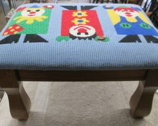 Upholstery Fabric Ottoman Footstool