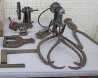 Vtg Items including Ice Tongs