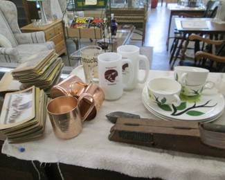 Vintage Photos - Copper Cups - Football Mugs - Joni Dixie Dogwood 1950's Cups & Saucers