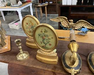 Brass Candlestick Holder - Book Ends