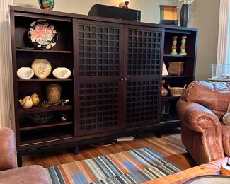 Arhaus cabinet with sliding doors