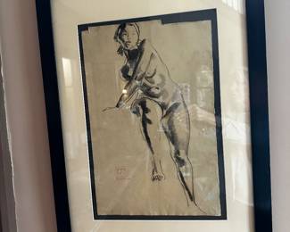 Henry Keller charcoal drawing