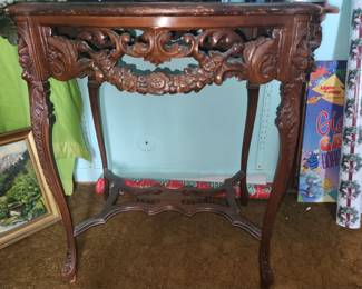 Rosewood carved table