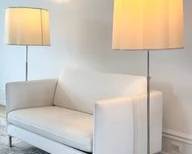 PAIR OF BARBARA BARRY ADJUSTABLE FLOOR LAMPS