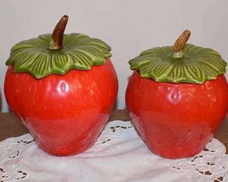 California Pottery Strawberry Cookie Jars