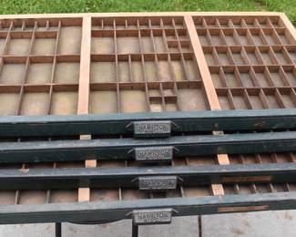 Hamilton MFG Co Printer Cabinet Drawers (4)
