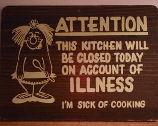 Comic Kitchen Sign