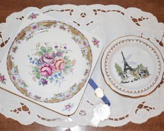 Hand Painted Limoges Plate And Eiffel Tower Plate (2)