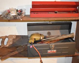 Assorted Tools And Tool Box