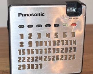 Vintage 70's Panasonic R-77 AM Radio Perpetual Calendar Space Age Model