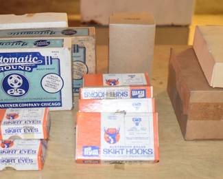Boxes Of Dress Snaps And Hooks