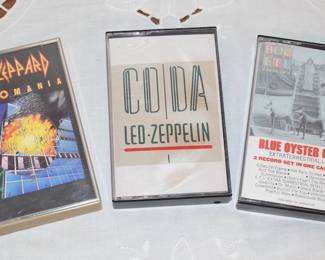 Blue Oyster Cult, Def Leppard And Led Zeppelin Cassette Tapes (3)