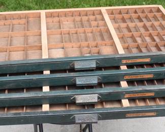 Hamilton MFG Co Printer Cabinet Drawers (4)
