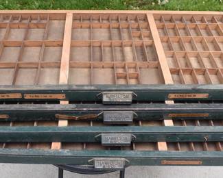 Hamilton MFG Co Printer Cabinet Drawers (4)