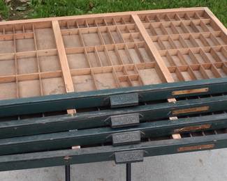 Hamilton MFG Co Printer Cabinet Drawers (4)