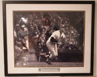 Mickey Mantle Vtg Photo W/ Seal