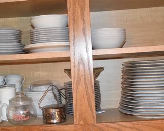 Contents Of Cabinets: Prestige China Garden Set And Other Items