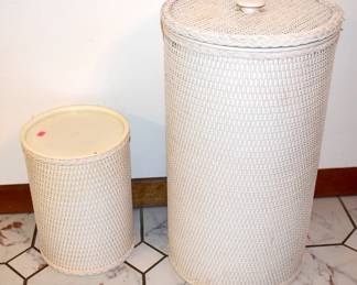 MCM Plastic Whicker Laundry Basket And Bin