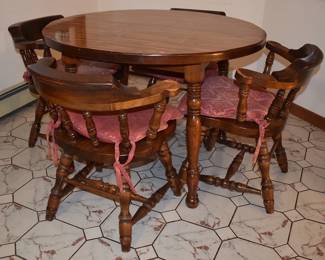 Country Home Dining Table With Captain's Chairs
