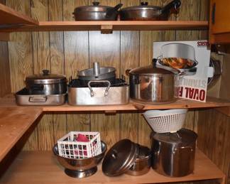 Dealers Lot Of Pots And Pans Incl. Revereware And Faberware