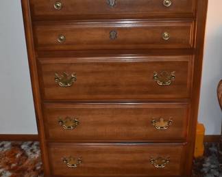 Bassett Four Drawer Tall Dresser