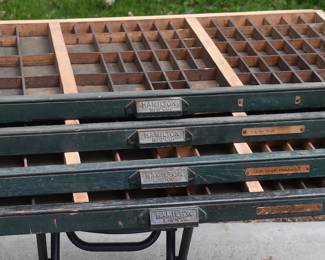 Hamilton MFG Co Printer Cabinet Drawers (4)