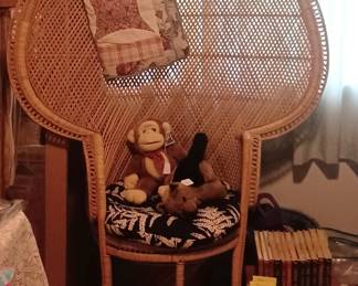 The wicker chair