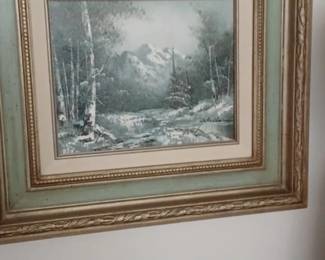 One of the many pieces of Art in the living room