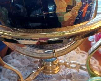 Semi precious stone world globe