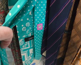 Many designer ties versace Hermes etc