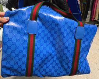 Gucci electric blue nwt duffle