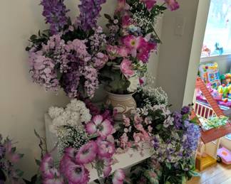Flowers in multiple bouquets and also in single stems.