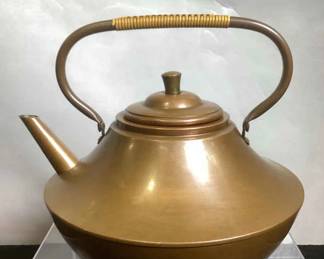 Vintage Copper Brass Tea Kettle Made in Holland