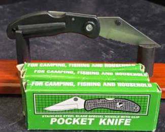 Folding Lockback Knife Serrated 3 pack