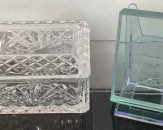 The Sixty Fourth Legislature 1975 Glass Paperweight And it Glass And Etched Box