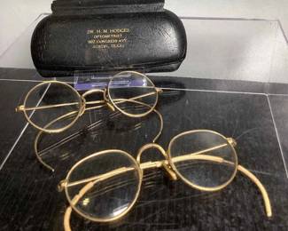 One Vintage 12k GF Frame And A Arco Brand Name Eye Ware Glasses