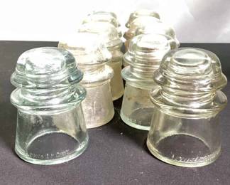 Ten Vintage ArmstrongaTMs number 2 glass insulator