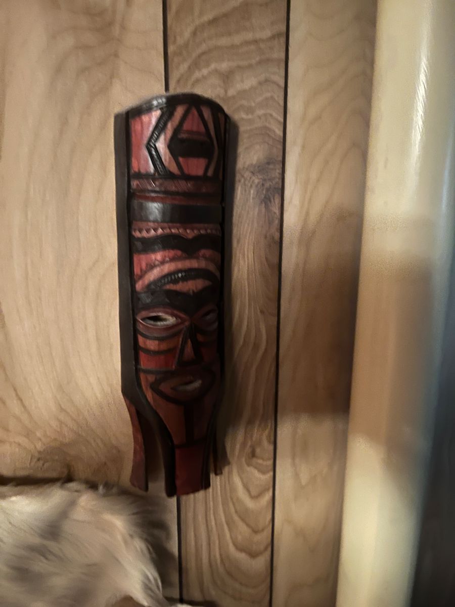 Vintage carved island mask.