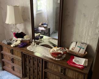 Bedroom bureau, which is one of a three-piece bedroom set.
