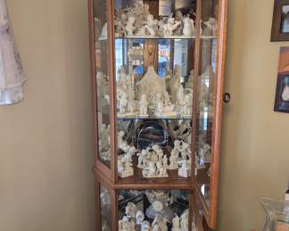 Huge Snowbabies Collection - Curio Cabinet