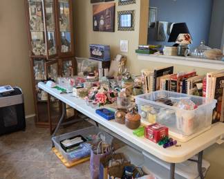 Cooking Books - Curio Cabinet - Candles - Paper Shredder